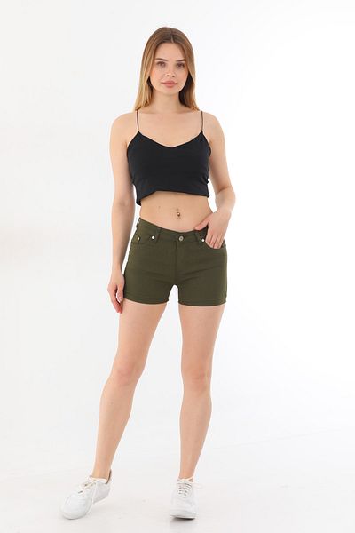 BİKELİFE Mini-Shorts und Bermudas aus dehnbarer Lycra-Baumwolle mit hoher Taille