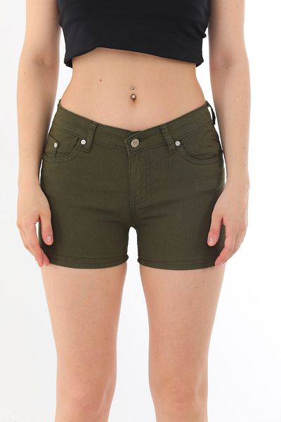 BİKELİFE Mini-Shorts und Bermudas aus dehnbarer Lycra-Baumwolle mit hoher Taille