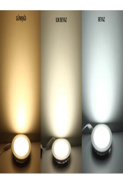 lightech 50 Adet 5 Watt 3 Renk Led Spot Gold Kasa Beyaz + Günışığı + Ilık Beyaz 3ü 1 Arada 5w