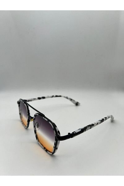 Angel Eyes Black Gradient Glasses Zebra Framed Women's Sunglasses