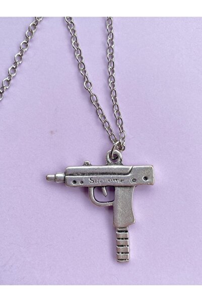 Paytak Moda Uzi Silah Zincir Kolye PYTKZNKLY92