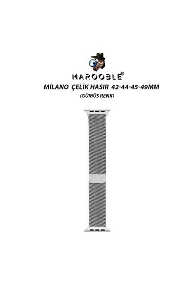 Marooble Milano Steel Braid Cord Apple watch compatible (42-44-45-49MM) Smart...