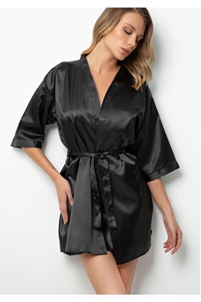 Miorre Kuşaklı Saten Sabahlık Yeni Sezon