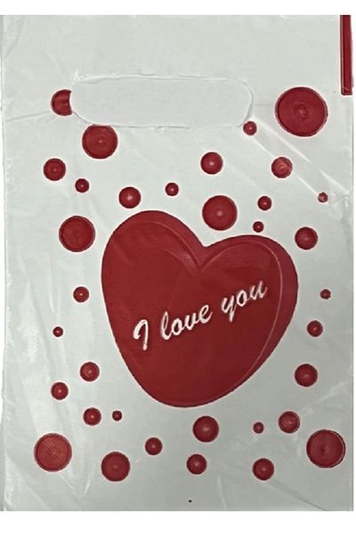 KENT I Love You Printed Handling Bag 15x21 Cm 100 Pieces