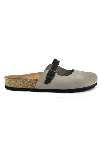 Uniqueqoop Sofia Genuine Leather Cork Sole Orthopedic Women's Slippers
