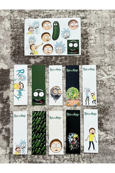 Paytak Moda Rick Array Bookmark and Stickers Sticker Set PYTKSTKRYRC44