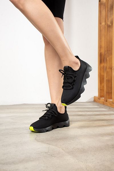 İmerShoes Daily Women's Sneaker Sports Shoes Lace-Up Knitwear Serrated Thick Sole Light Comfortable 300