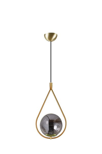 Uçar Drop Glass Single Modern Hall Hall Living Room Entrance Single Chandelier