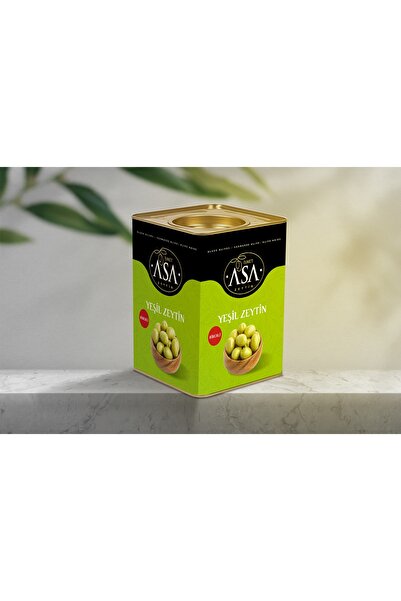 Teneke Biberli Yeşil Zeytin, 10 Kg