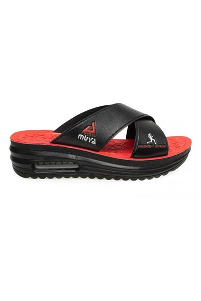 Muya Axis Anatomical Sole Wet Floor Women's Slippers Black-Red