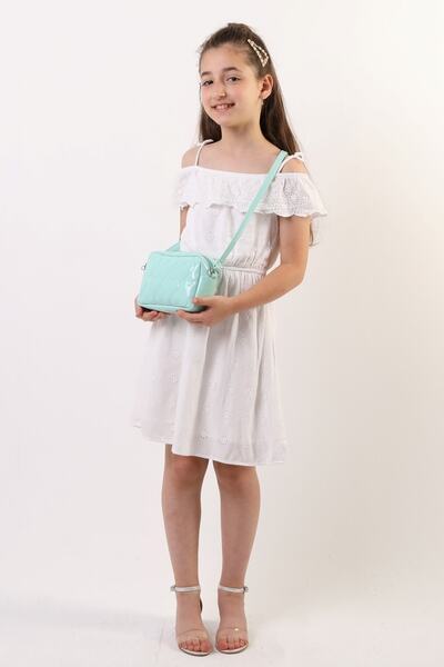 ICONE BAG Green ICONE Children's Shoulder Bag - Heart Quilted Detail