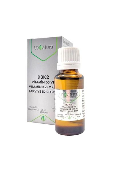 VeNatura Vitamin D3 and Menaquinon 7 Food Supplement 20 ml