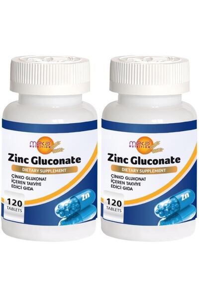 Meka Nutrition Zinc Gluconate 2x120 Tablet Çinko Glukonat