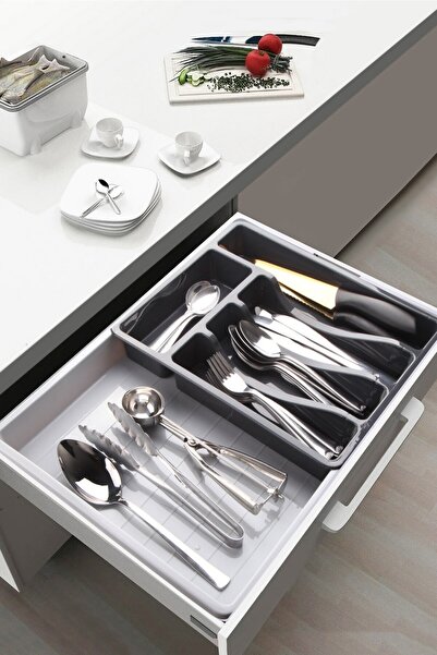 Tugomer Drawer Spoon Holder - Adjustable Sliding Spoon Holder Drawer Organize...