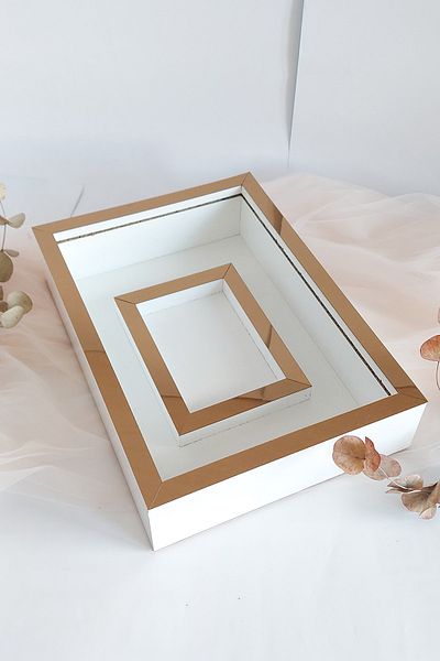 Verda Çerçeve 25x35 Cm Bronz-alb Zona foto Model Design Rose Box Rama de memorie! Cadru model nou!