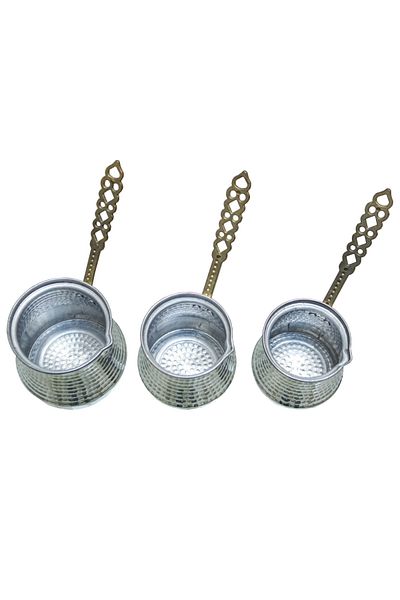 ANTEPSEPETİ Aluminum Chubby 3-Piece Coffee Pot Set