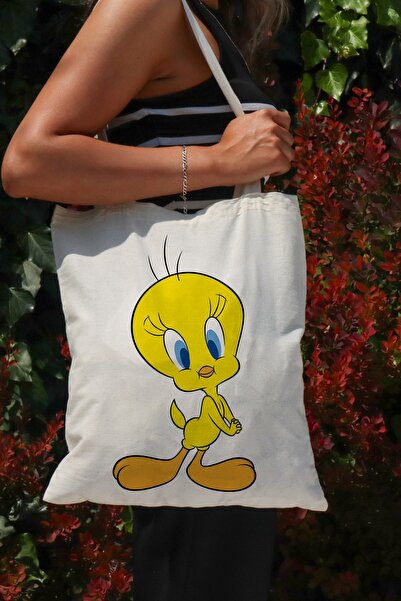 MABOLLA Τσάντα από ακατέργαστο ύφασμα με στάμπα Tweety