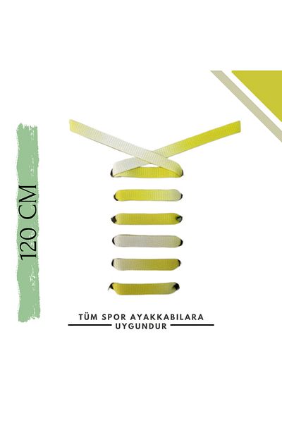 MAG 120cm White - Yellow Color Gradient Sports Shoelace