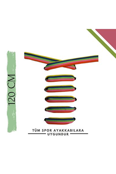 MAG 120cm Multi Color Transition Sports Shoe Laces