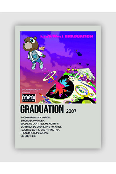 fırsatlar diyarı Kanye West - Graduation Duvar Posteri - Duvar Dekoru - Kalın...