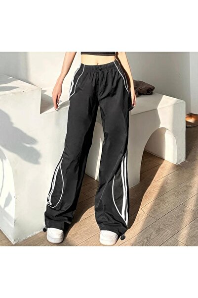 DENİKK Y2k Black Stripe Detail Sweatpants