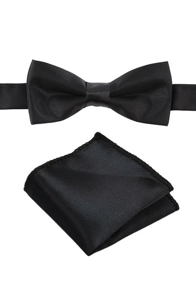 SIRRI Boy's Satin Bow Tie Handkerchief Set Single Size Age 3-14