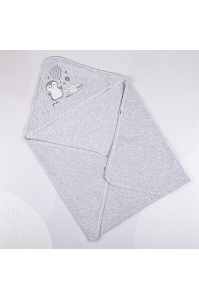 Miniel Unisex Baby Penguin Embroidered Waffle Pattern Double Layer Organic Co...