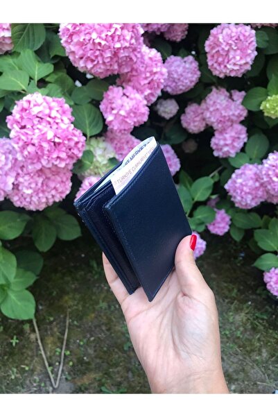 Dodo4men Чоловічий гаманець з натуральної шкіри, синій (10 х 8,5)