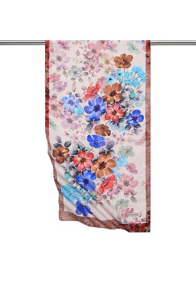 Bursa İpek Powder Floral Silky Scarf