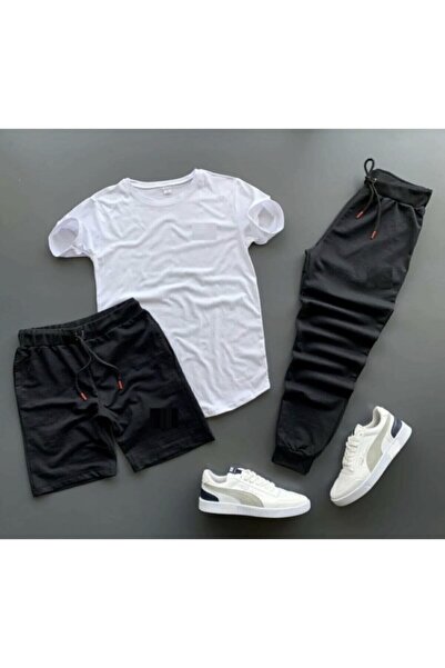 Adrift BSJEANS Unisex Eşofman Şort Tshirt Set 3'lü BS3LÜ