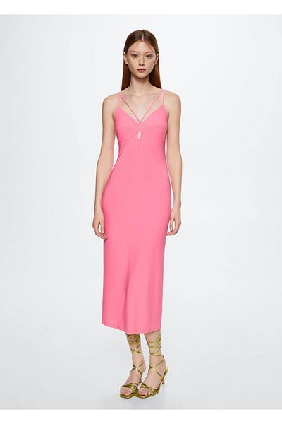 MANGO Woman Cut Out Detailed Dress