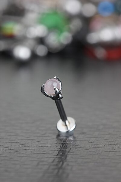 depozoom Yeni Sezon 316L Cerrahi Çelik Kıkırdak Tragus Pençe Doğal Taş Opal L...