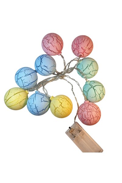 Ororabutik 10LU RENKLİ TOP ŞEKLİNDE LED-Dolama Led-Pilli