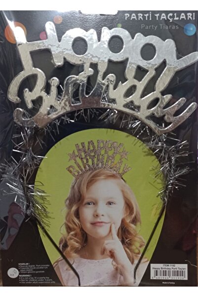 Party City Srećan rođendan Srebrne metalne krunice za zabavu Dekoracija za za...