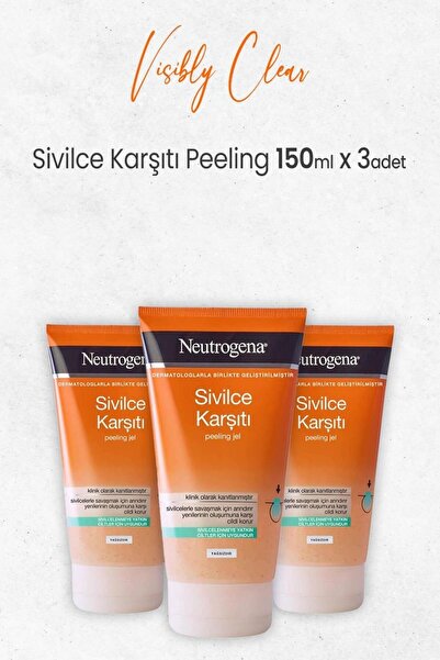 Neutrogena 150 مل × 3 قطع - تقشير شفاف مضاد لحب الشباب