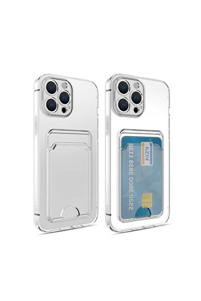 Rivor Uyumlu  iPhone 11 Pro Max Kılıf Cüzdanlı Kamera Korumalı Şeffaf Renksiz...