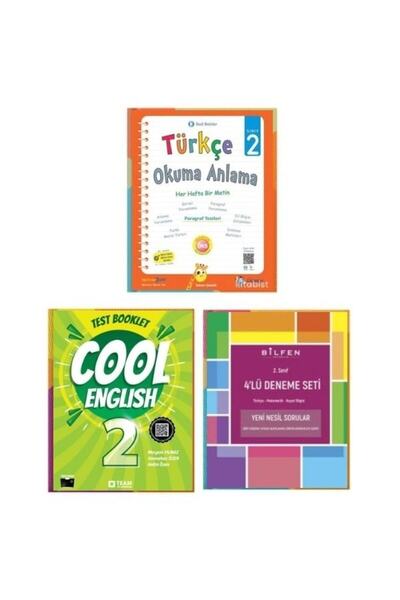 Bilfen Yayıncılık 2. Sınıf Türkçe Okuma Anlama + Test Booklet +  4 Lü Deneme Seti