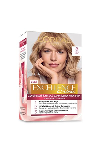 Excellence Creme Saç Boyası Koyu Sarı 8