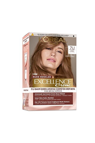 Excellence Creme Saç Boyası Set Nude Kumral 7U