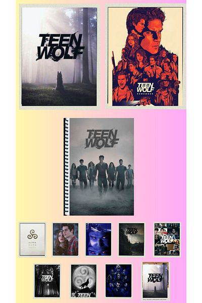 animeandyourworld Teen wolf Poster A3, 2 notebooks A4 1 piece, photocard 9 pieces