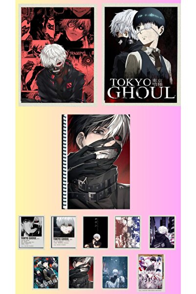 animeandyourworld Tokyo ghoul Poster A3 ,2 adet defter A4 1adet , fotokart 9 ...