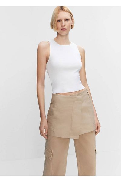 MANGO Woman Top din tricot cu bretele