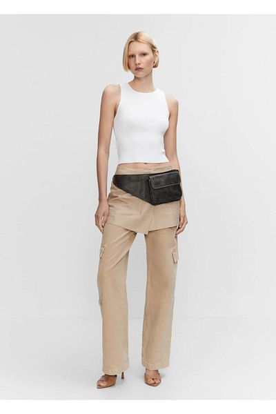 MANGO Woman Top din tricot cu bretele