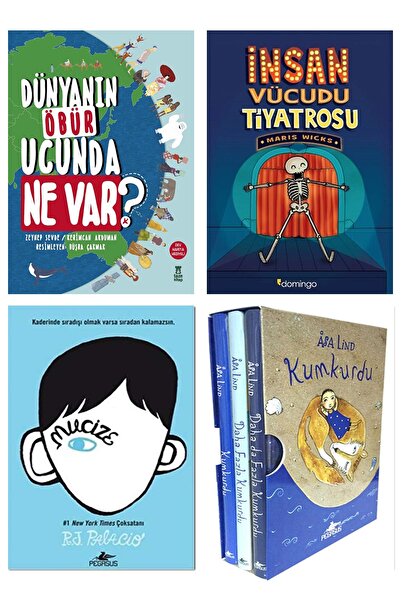 Domingo Yayınevi Dünyanın Öbür Ucunda Ne Var? İnsan Vücudu Tiyatrosu Mucize R.J. Palacio Kumkurdu Serisi 3lü Asa Lind