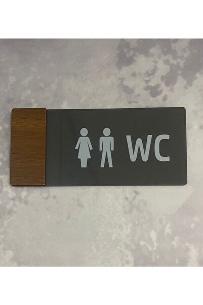 Dekokonsept Wooden Serisi Wc Yönlendirme Tabelası