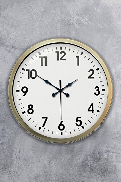 Platin Saat 40 Cm Metal Standart Duvar Saati