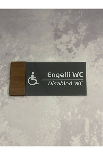 Dekokonsept Wooden Series Disabled Wc Directional Sign