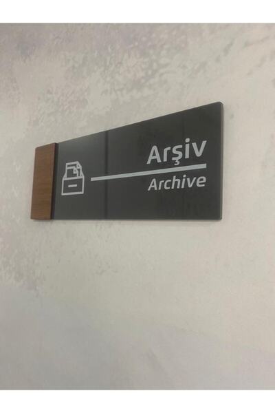 Dekokonsept Wooden Serisi (arşiv) Ofis Kapı Isimliği Yönlendirme Tabelası