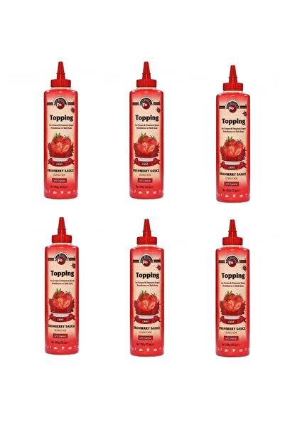 FO Çilek Meyveli Topping Dondurma ve Tatlı Sosu 1 KG x 6 Adet (Koli)