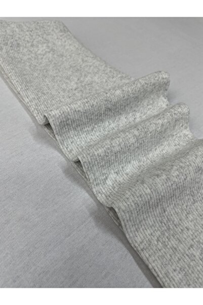 Berat moda Elastično Rebrasto Tkanina Pepeljasto Sive Dječje Tajice